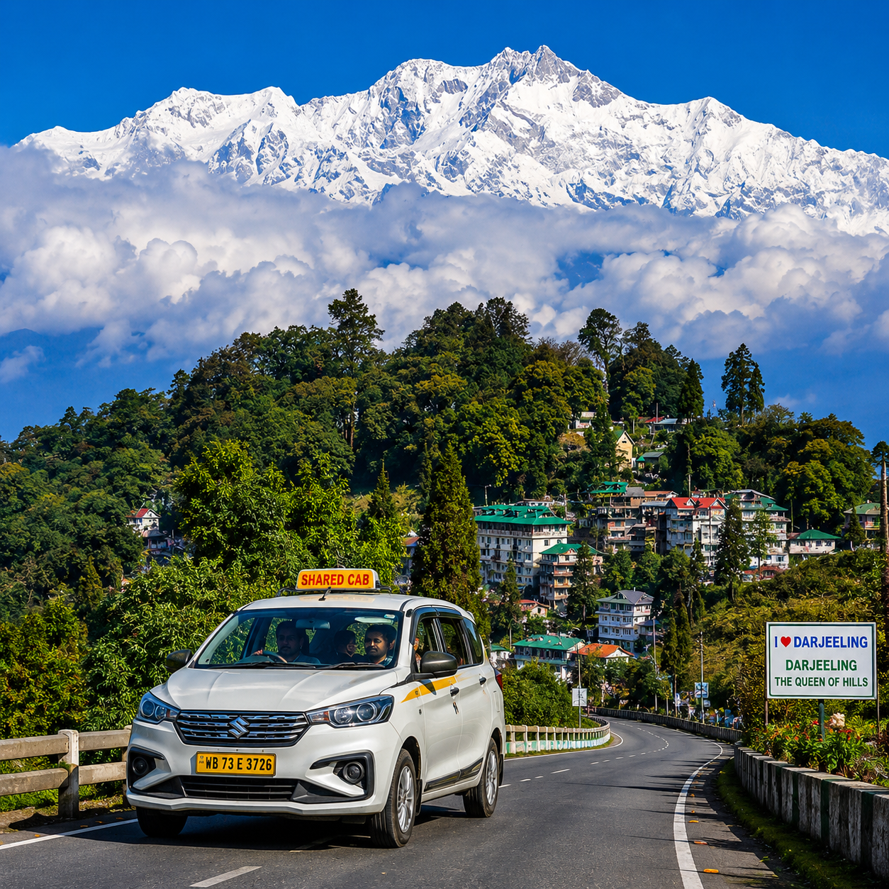 NJP to Darjeeling shared cab